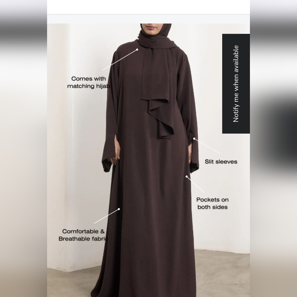 Dresses & Skirts - Modest Essential Brown Abaya